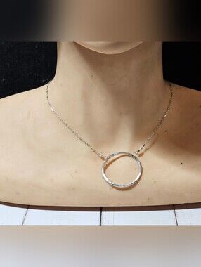Designer Adina sterling Circle Necklace